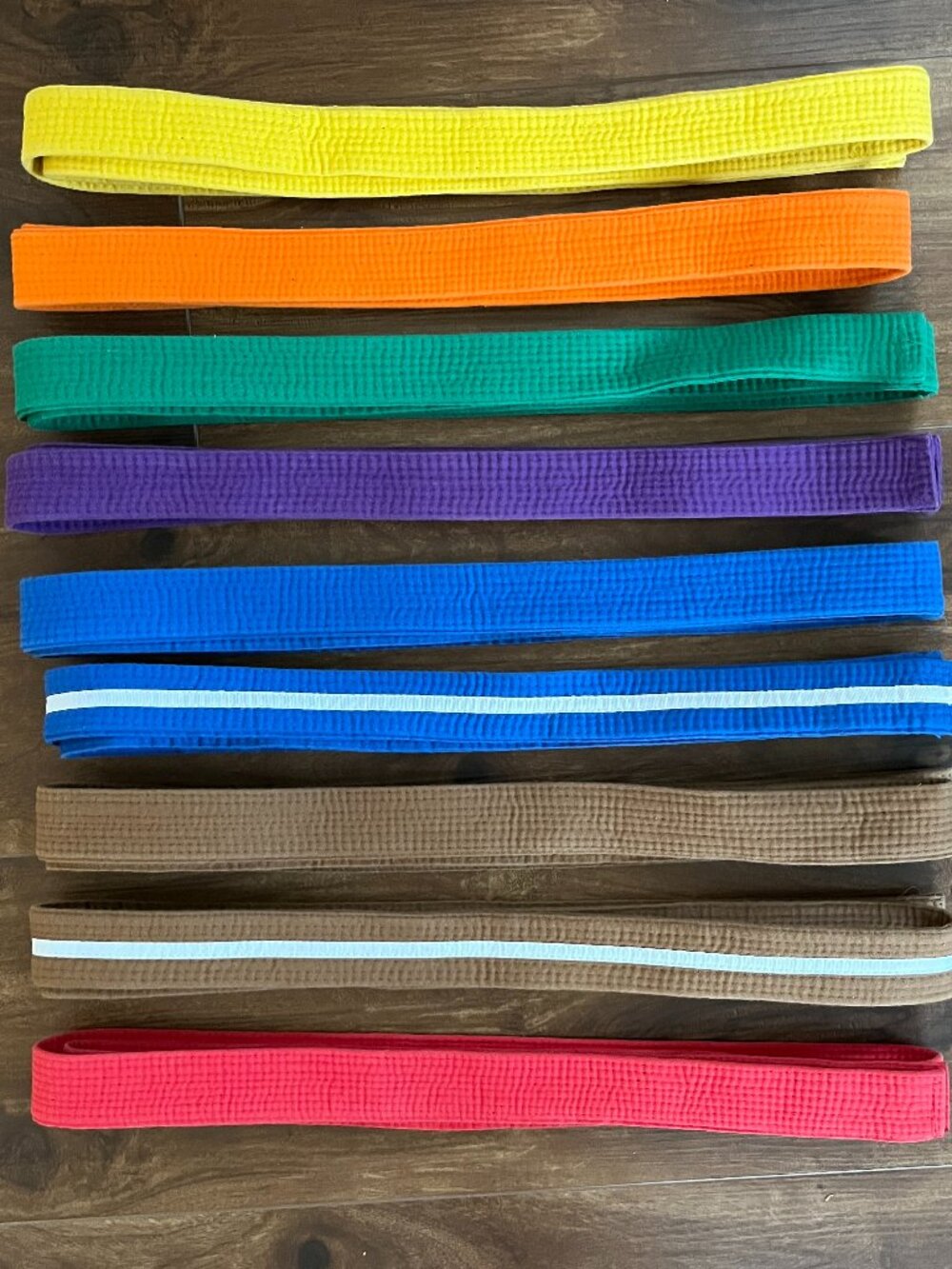 Vintage Kids Taekwondo Belt Lot TKD Karate Martial Arts Rank Belts Bundle